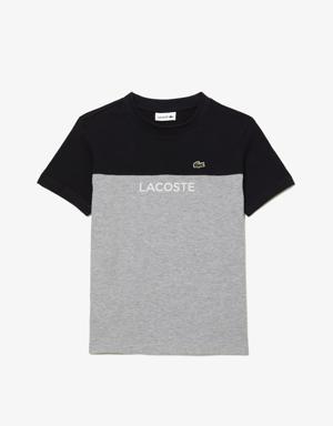 Kids’ Lacoste Colourblock Organic Cotton Jersey T-shirt