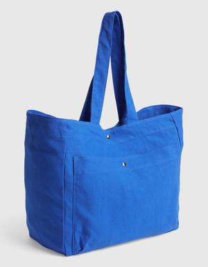 Gap Linen-Cotton Tote Bag blue