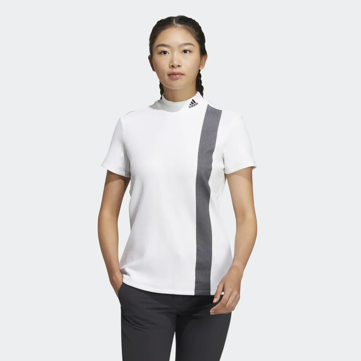 Adidas AEROREADY 3-Bar Mock Neck Shirt. 2