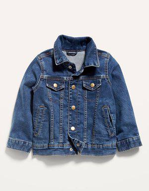 Unisex Medium-Wash Jean Jacket for Toddler blue