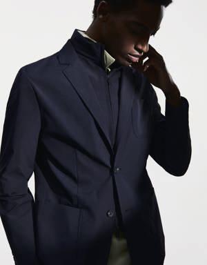 Slim-fit and water-repellent tailored jacket