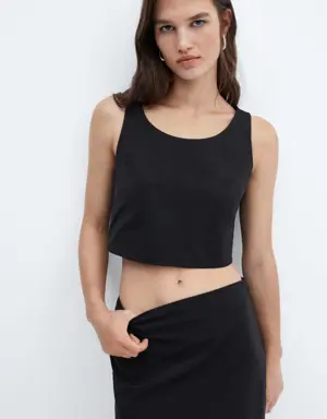 Crop top with wide straps