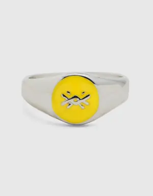yellow ring with logo