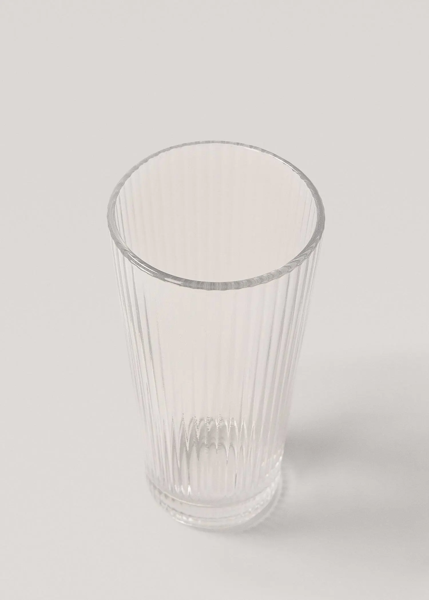 Mango 14 cm transparent glass with stripes. 3