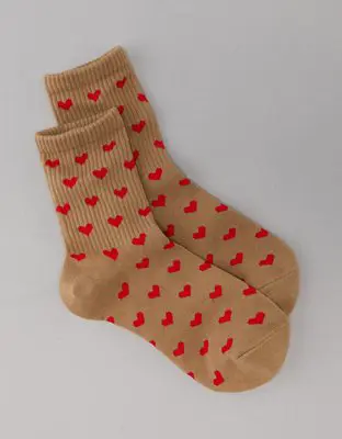 American Eagle Heart Boyfriend Sock. 1