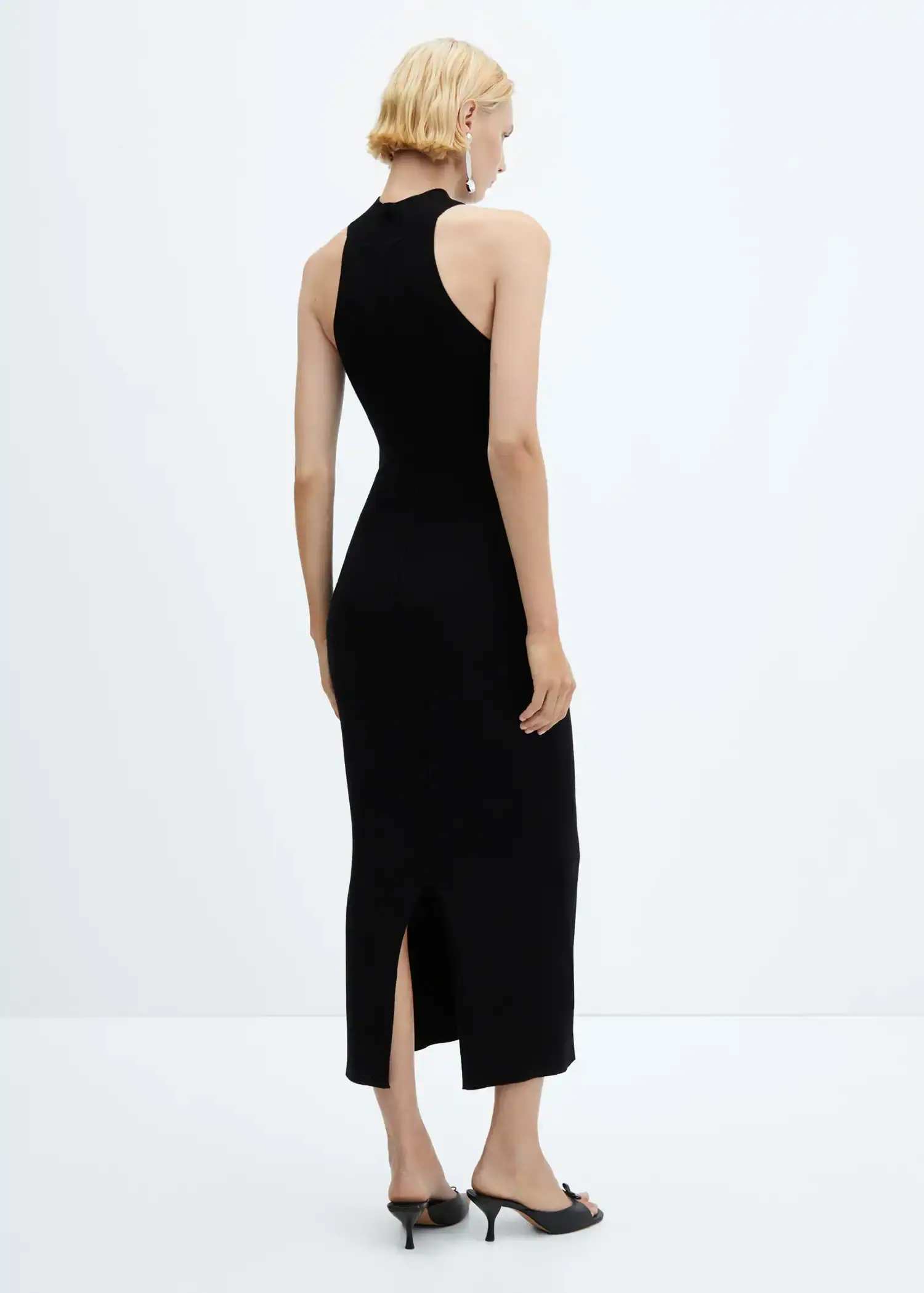 Mango Fitted dress with back slit. 3