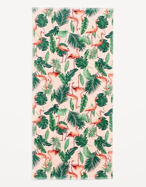 Old Navy Printed Loop-Terry Beach Towel for the Family pink