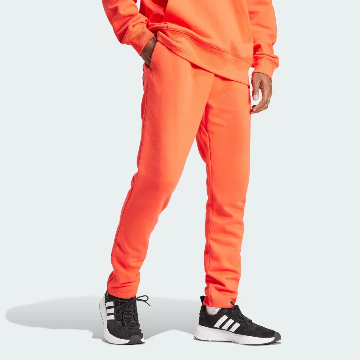 Adidas ALL SZN Fleece Tapered Leg Zip Pants. 3