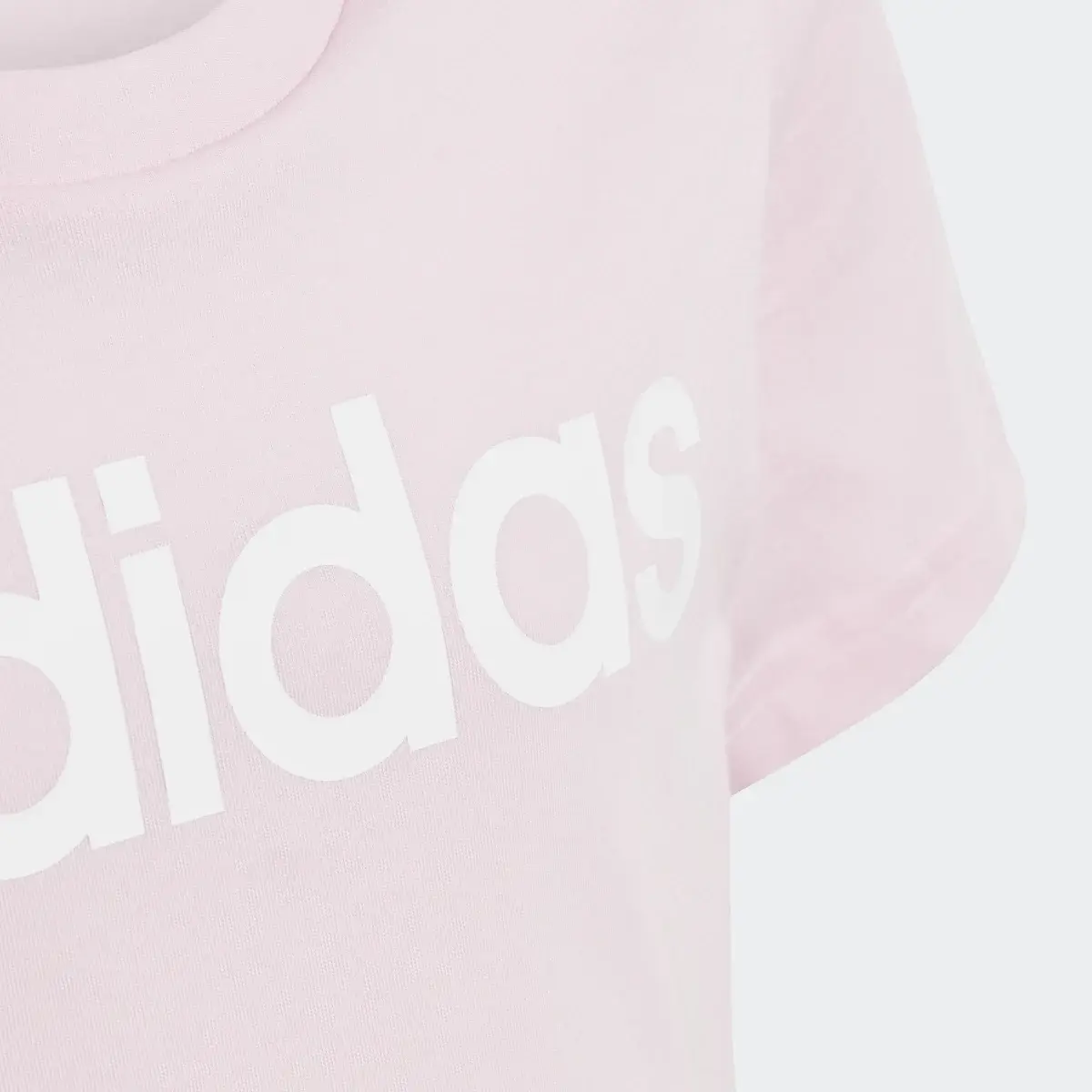 Adidas Essentials Linear Logo Cotton Slim Fit T-Shirt. 3