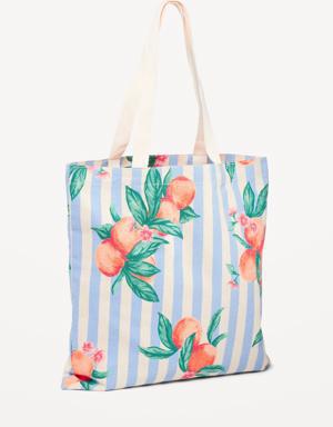 Old Navy Printed Canvas Tote Bag for Women blue