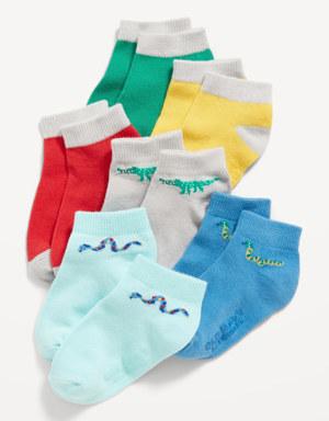 Old Navy Unisex 6-Pack Ankle Socks for Toddler & Baby multi