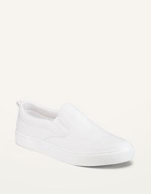 Canvas Slip-On Sneakers for Boys white