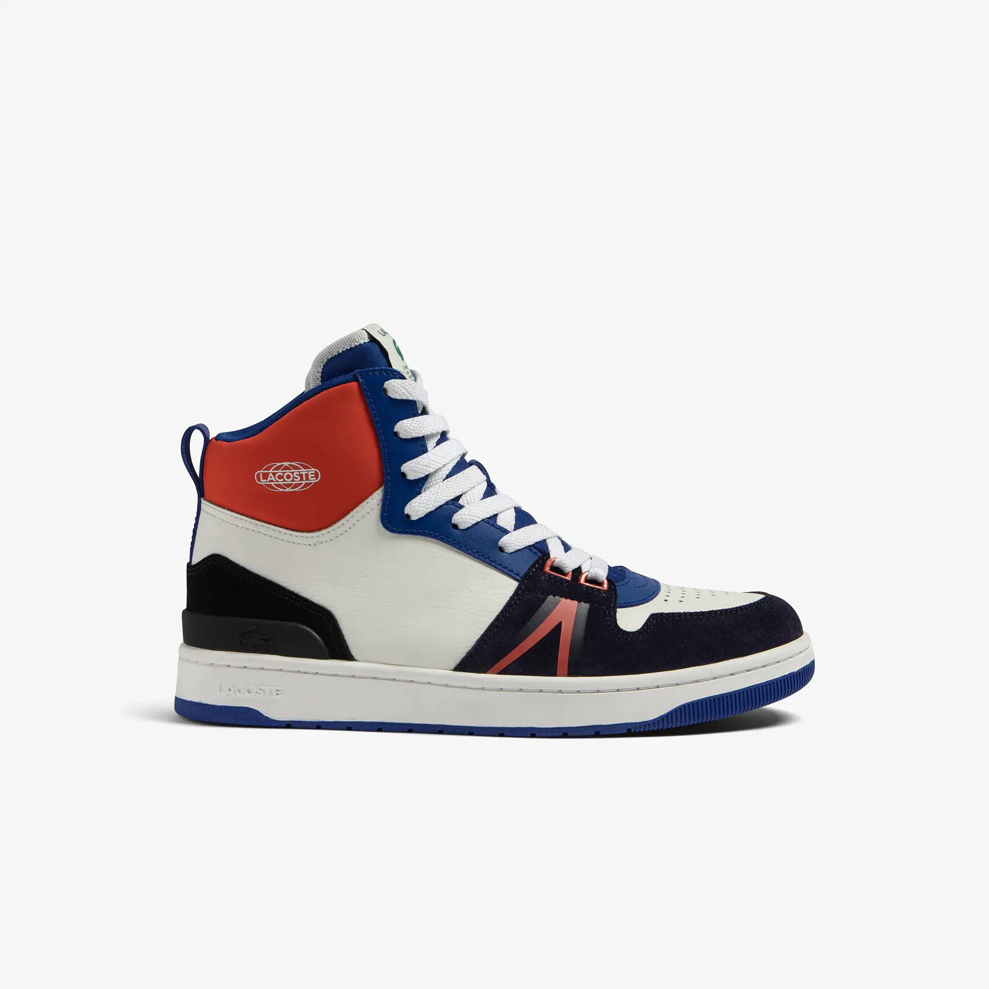 Lacoste Men's L001 Leather Colorblock High-Top Sneakers. 1