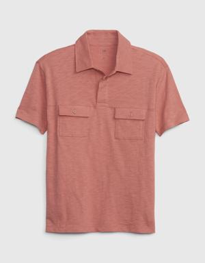 Gap Kids Cotton Polo Shirt orange