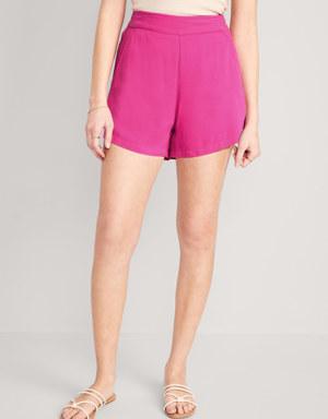 High-Waisted Playa Soft-Spun Shorts for Women -- 4-inch inseam pink