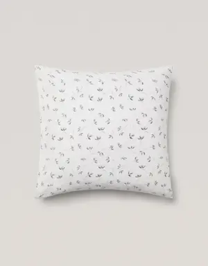 Flower print gauze pillowcase 60x60cm