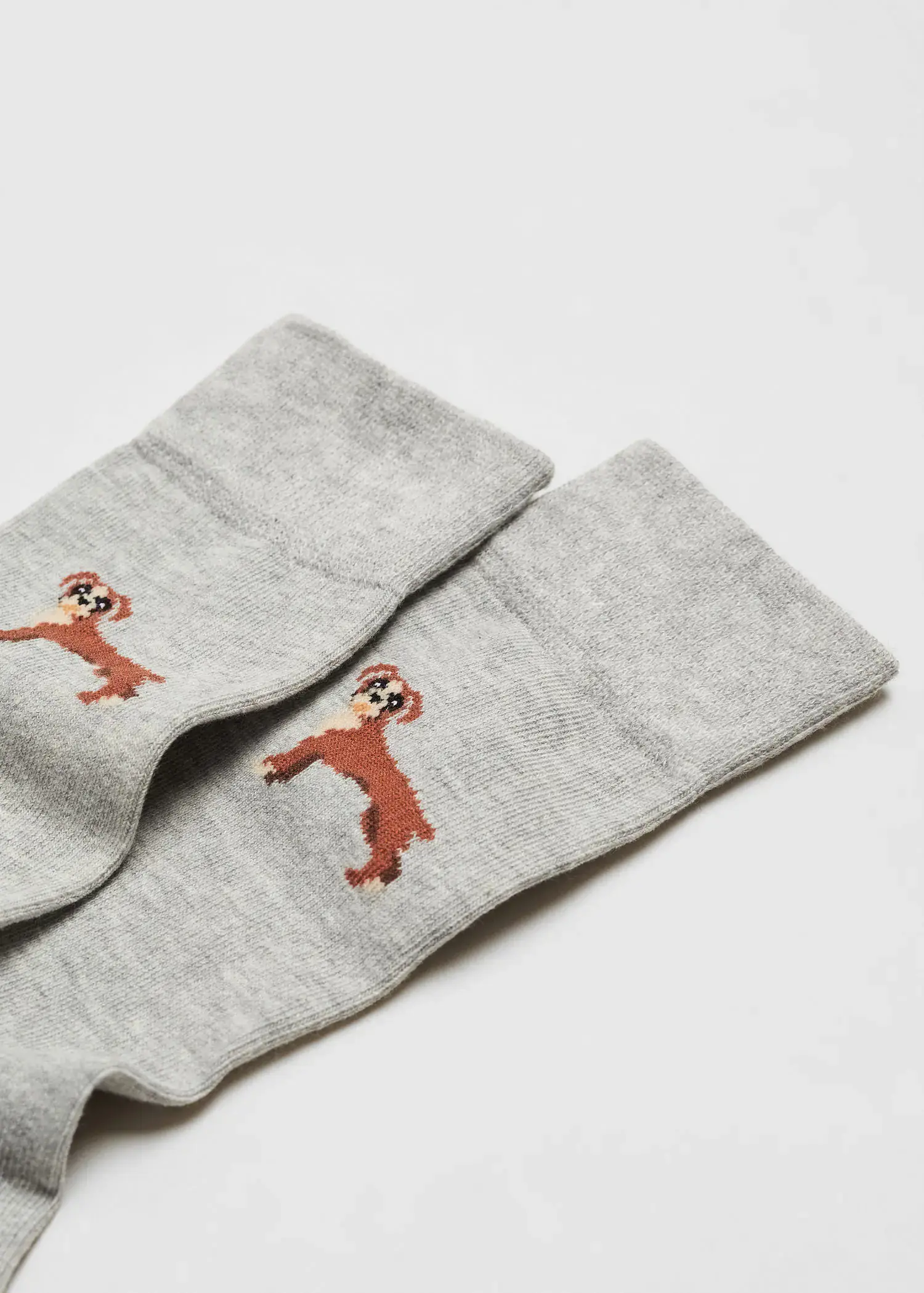 Mango Chaussettes coton broderie animal. 2