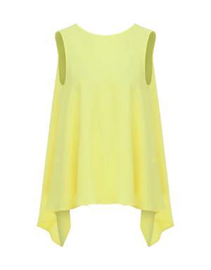 Flowy Yellow Crepe Blouse