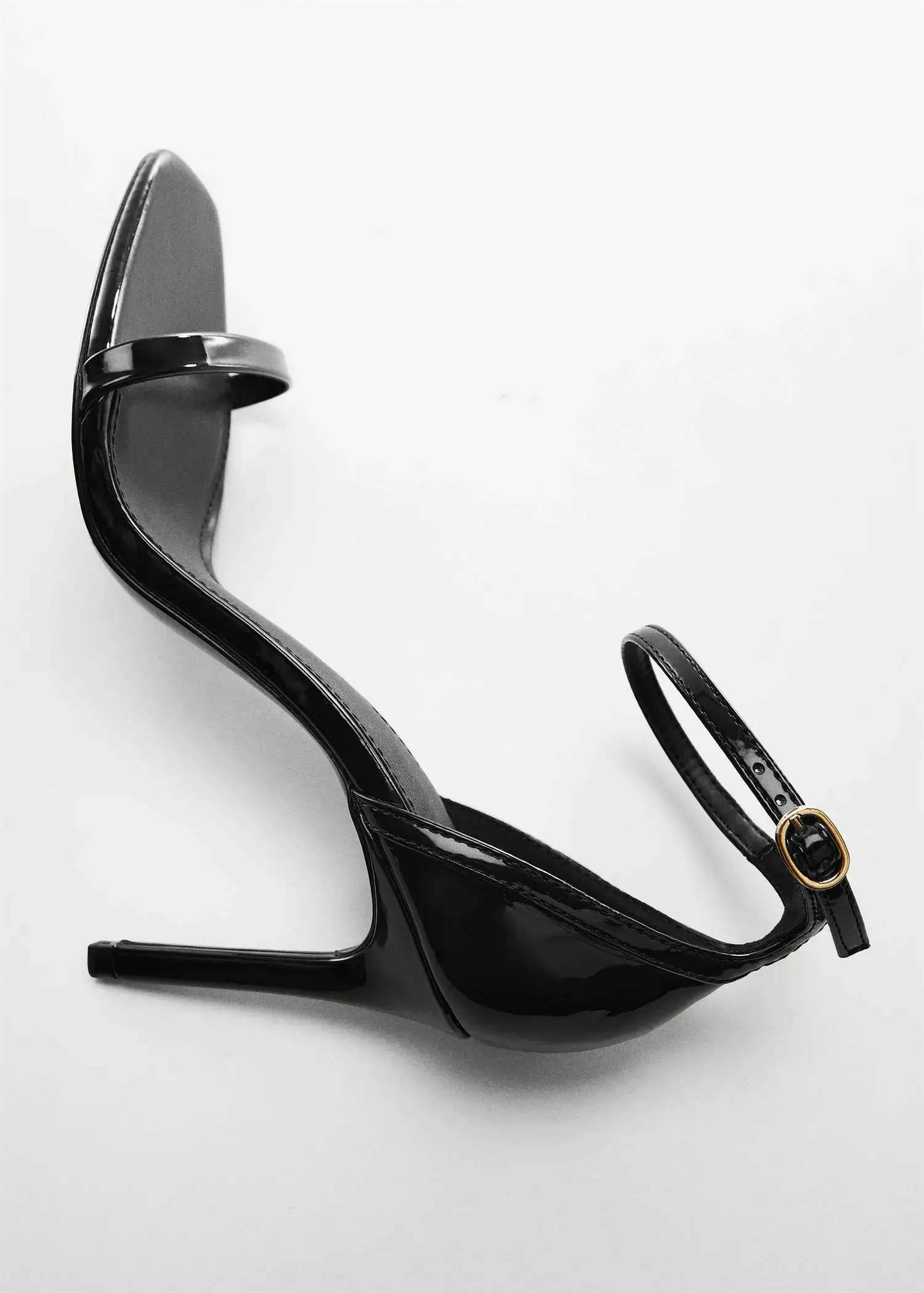 Mango Patent leather-effect strap sandals. 1