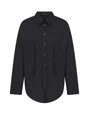 Retro Black Long Sleeve Shirt - 4 / Black