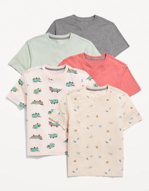 Old Navy Softest Crew-Neck T-Shirt 5-Pack for Boys multi