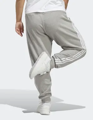 Essentials 3-Stripes French Terry Cuffed Pants (Plus Size)