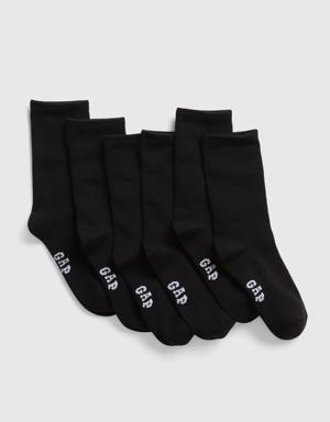 Kids Crew Socks (3-Pack) black