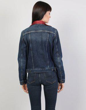 Regular Fit Mavi Kadın Jean Ceket