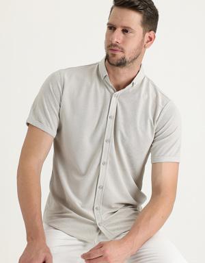 Polo Yaka Regular Fit Düğmeli Tişört