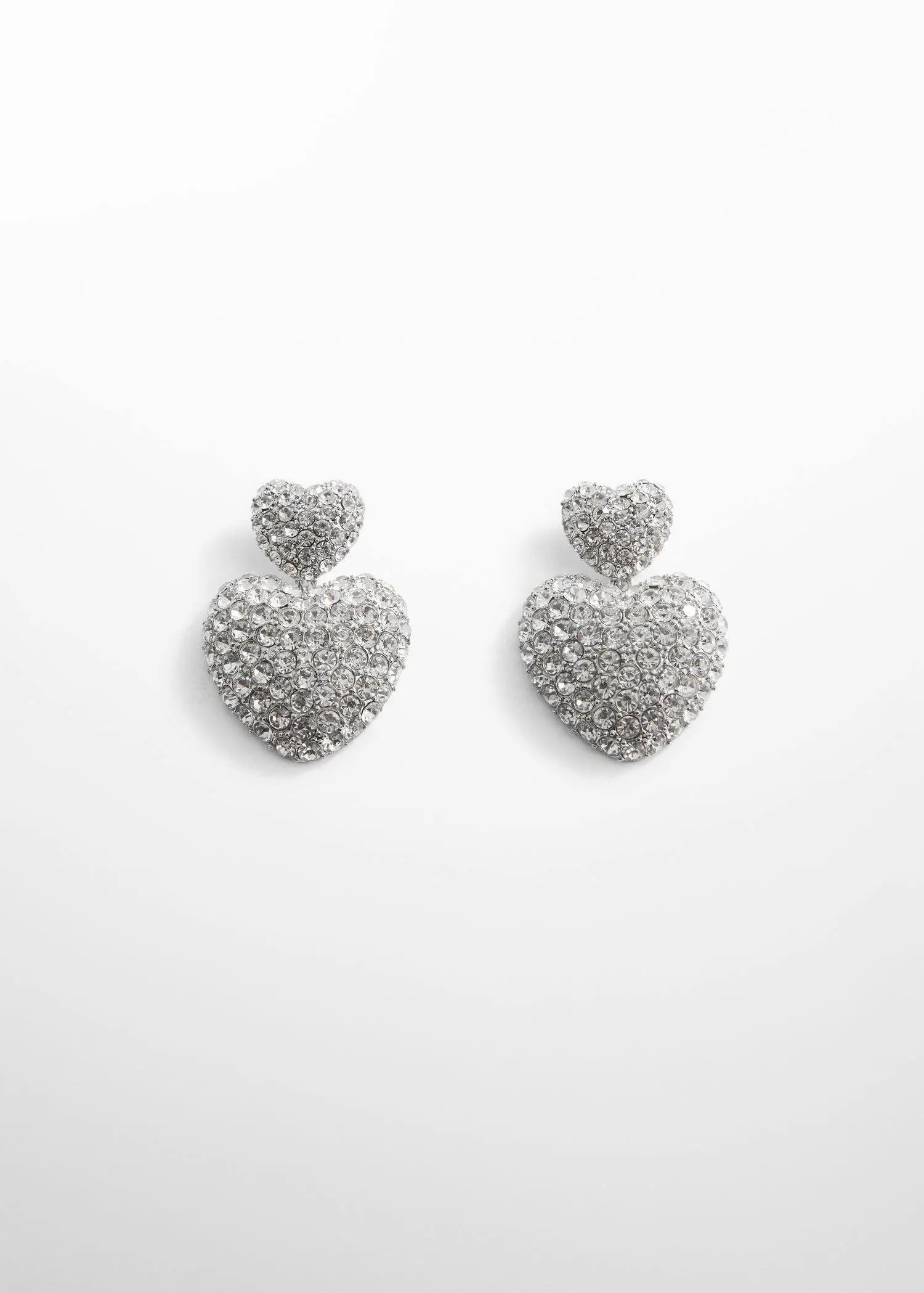 Mango Crystal heart earrings. 1