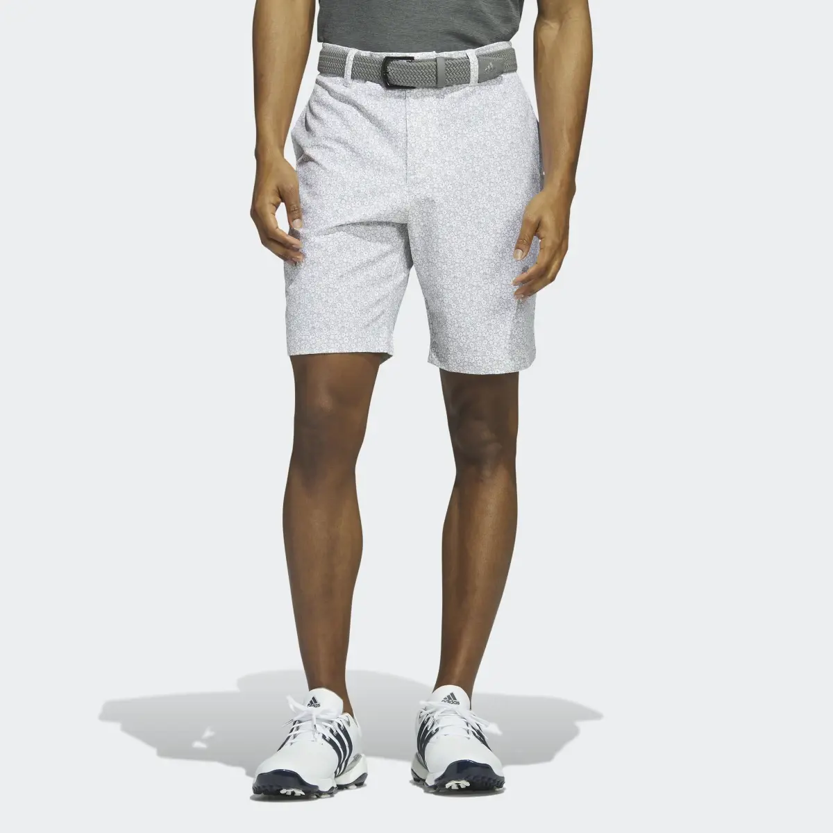 Adidas Ultimate365 Nine-Inch Printed Golf Shorts. 1