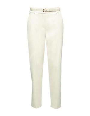 Beige Trousers With Straight Carrot Trotter Pockets