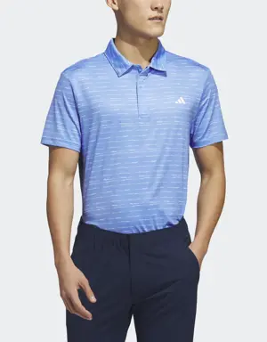 Adidas Stripe Zip Golf Polo Shirt