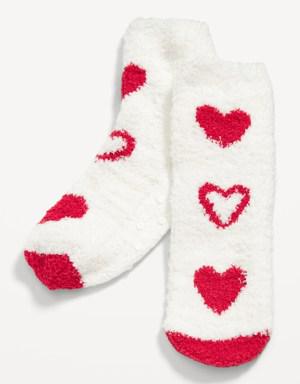 Gender-Neutral Matching Holiday Cozy Socks for Kids red