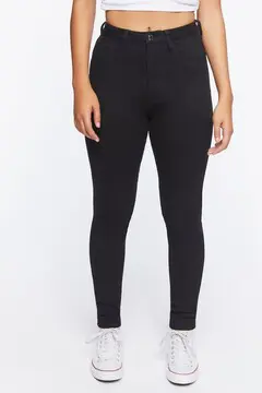 Forever 21 Forever 21 Stretch High Rise Skinny Jeans Black. 2