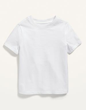 Old Navy Unisex Crew-Neck T-Shirt for Toddler white