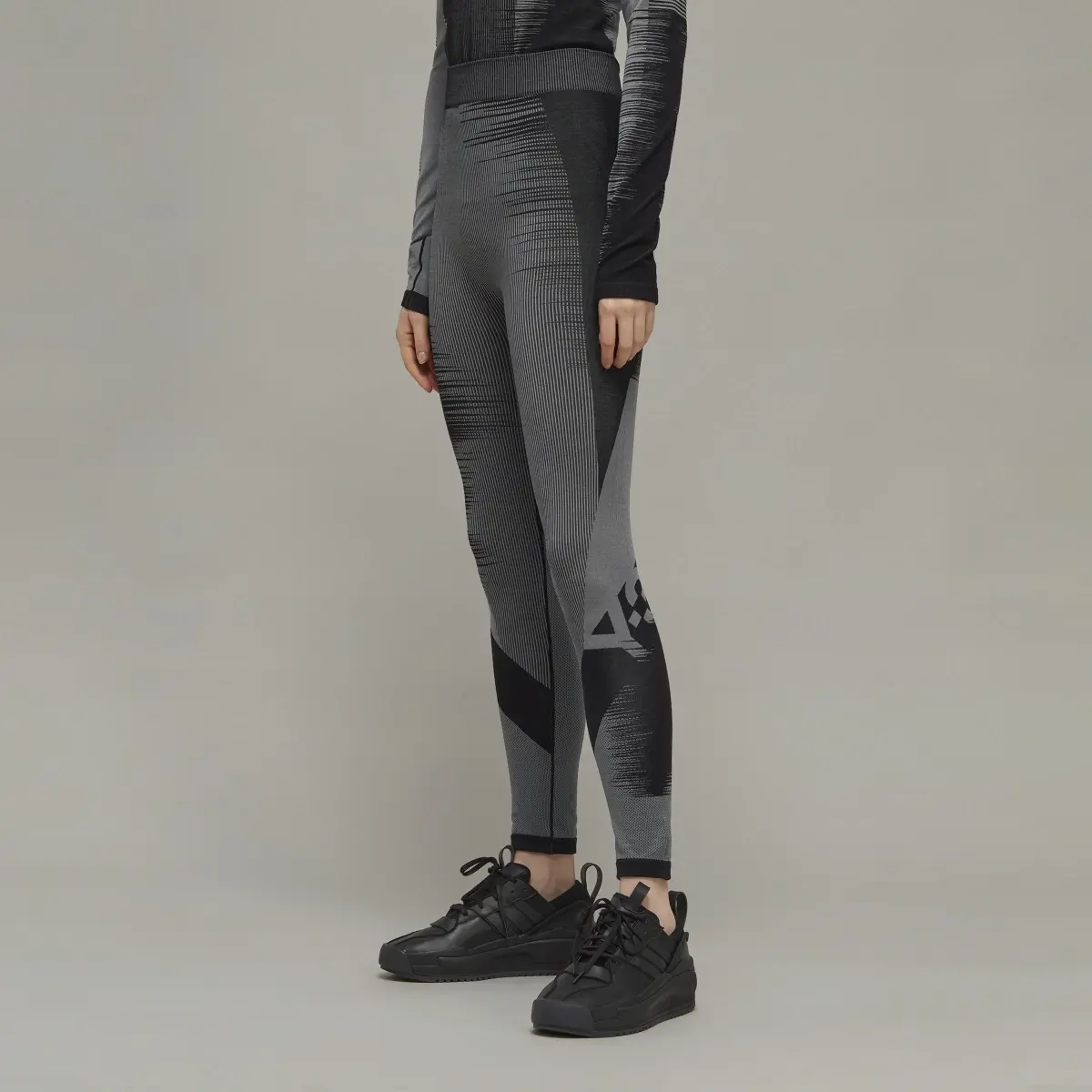 Adidas Y-3 Engineered Knit Leggings. 1