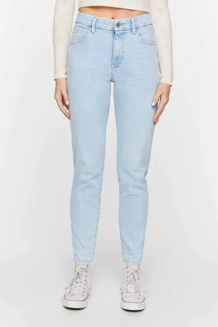 Forever 21 Forever 21 Recycled Cotton Skinny Jeans Light Denim. 1