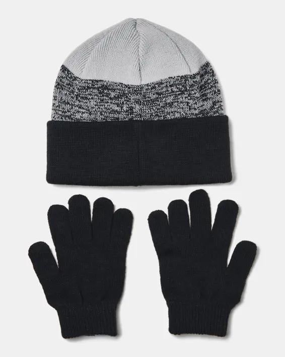 Under Armour Girls' UA Beanie & Gloves Combo. 2