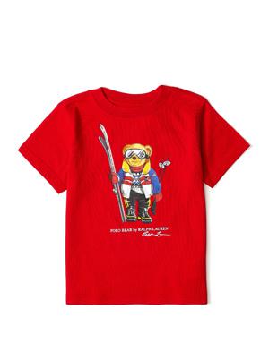 Kırmızı Ayıcık Baskılı Erkek Çocuk T-shirt