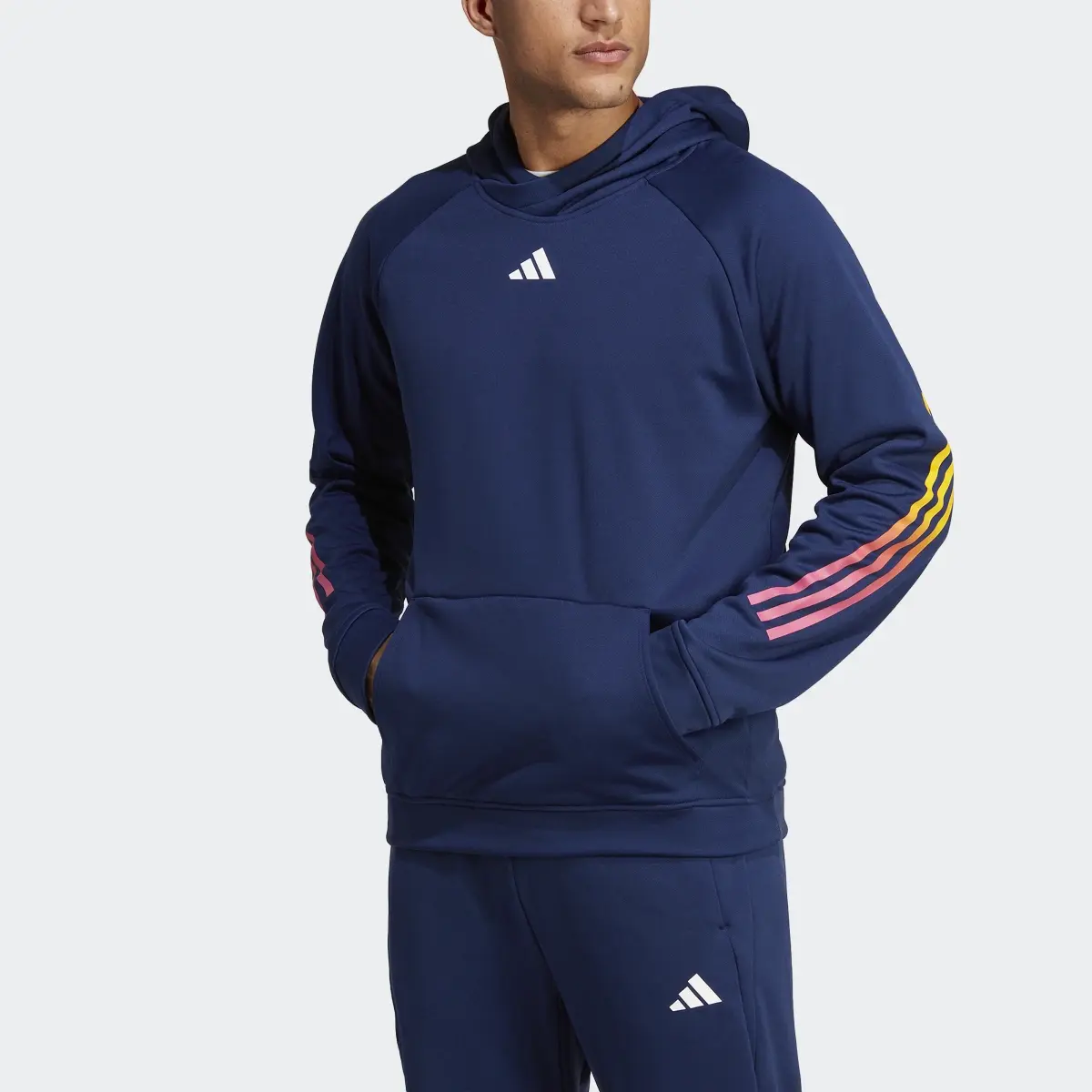 Adidas Sweat-shirt à capuche Train Icons 3-Stripes Training. 1