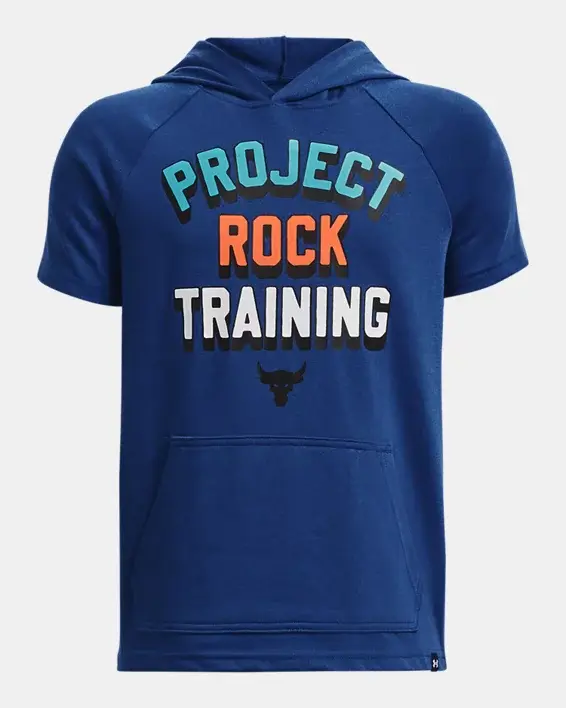 Under Armour Boys' Project Rock Training Short Sleeve Hoodie. 1