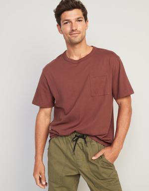 Loose-Fit Chest-Pocket Rotation T-Shirt for Men brown