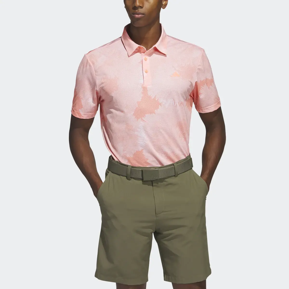 Adidas Flower Mesh Golf Polo Shirt. 1