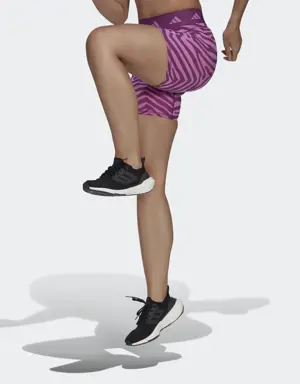 Adidas Hyperglam Techfit Zebra High-Waisted Shorts