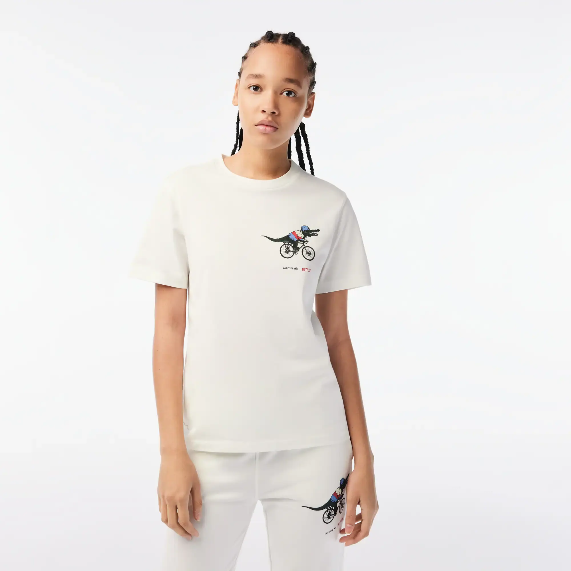 Lacoste Women’s Lacoste x Netflix Organic Cotton Jersey T-Shirt. 1