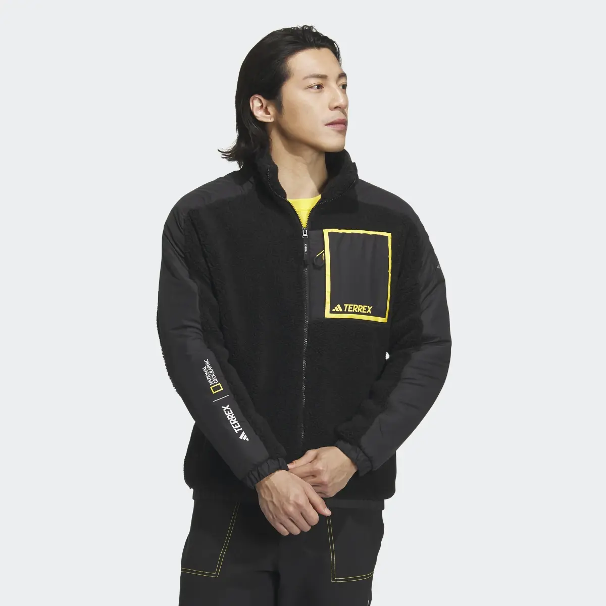 Adidas National Geographic High-Pile Fleece Jacket. 2