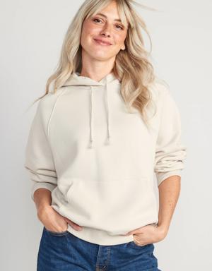 Oversized Fleece Hoodie for Women beige