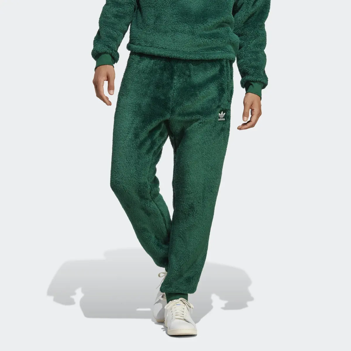 Adidas Essentials+ Fluffy Fleece Sweat Pants. 1