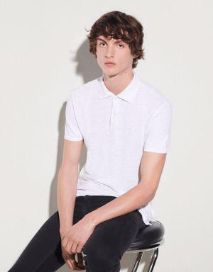 Linen polo shirt